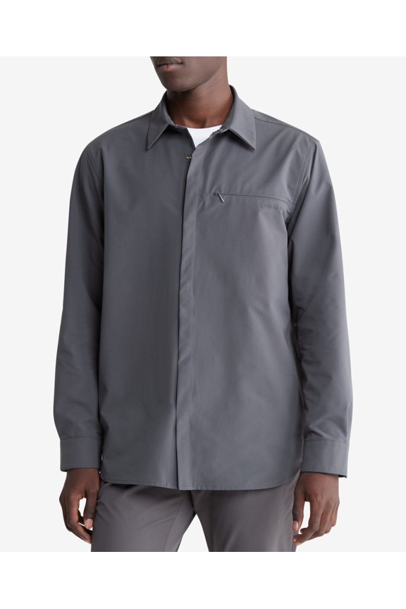 Men's Athletic Hidden Pocket Shirt Asphalt Grey XL