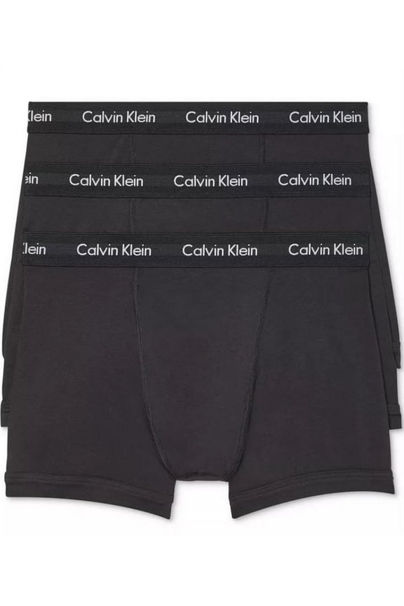 Men's Cotton Stretch 3-pack Boxer Brief, 3 Black, Large