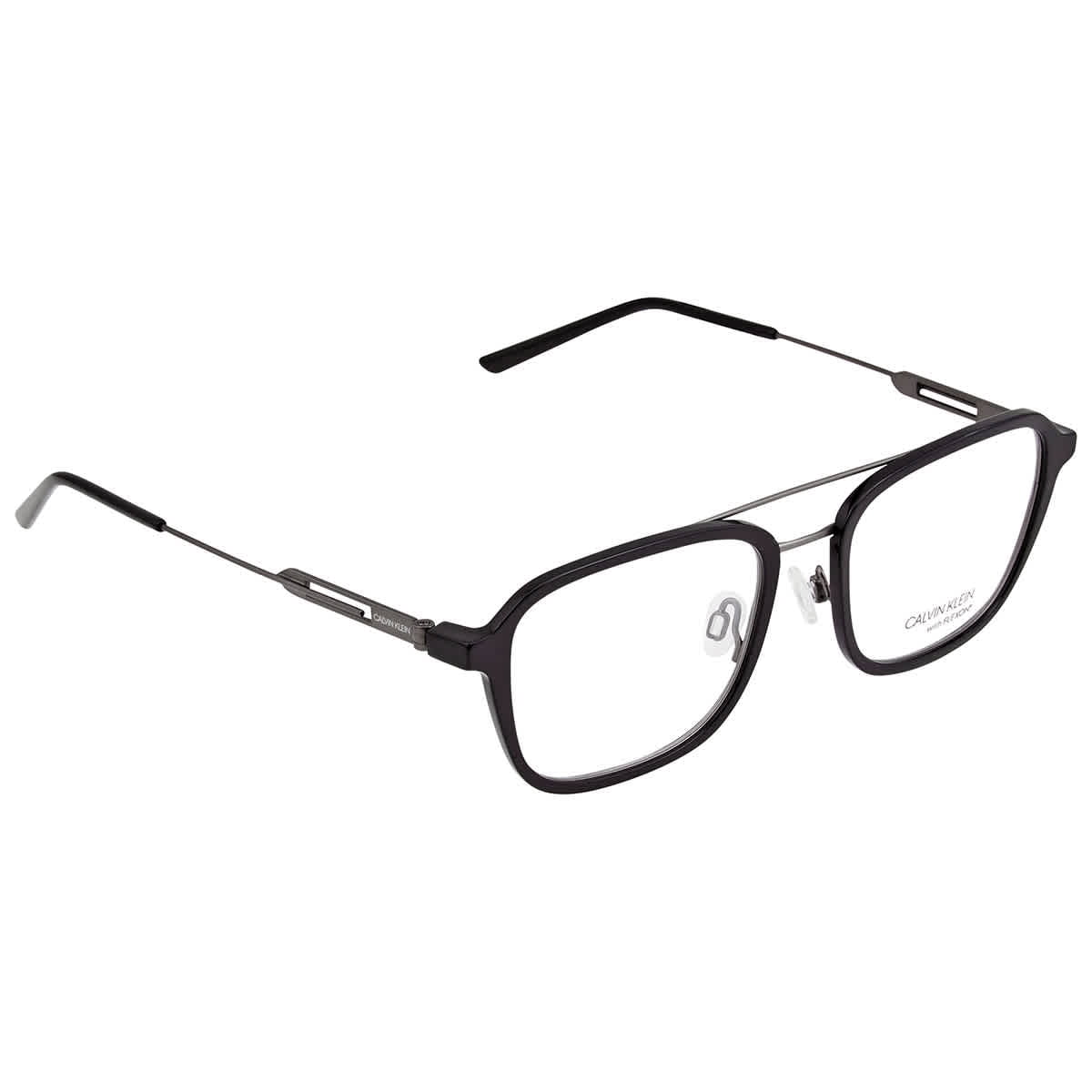 Calvin Klein Mens Black Oval Eyeglass Frames Ck19719f 1 54 7169