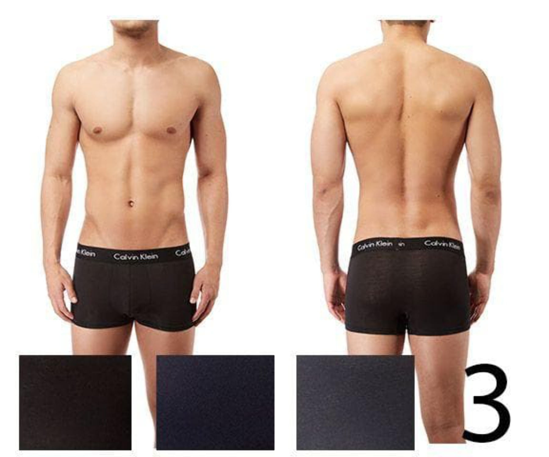 Calvin Klein Men's Body Modal 3-Pack Trunk, Black/Mink \ Black,S