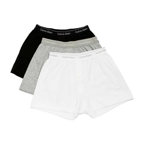 Calvin Klein Men's Boxer Short, Black/White \ Gray,S - US