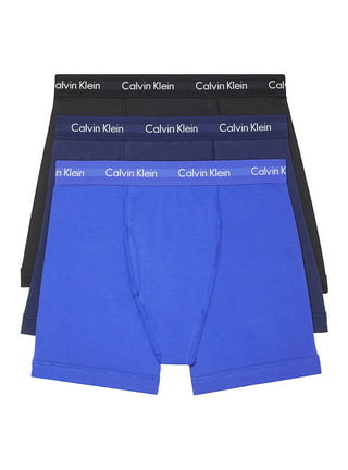 Calvin Klein BLUE MULTI Men's 3-Pack Cotton Classics Boxer Briefs, US Large