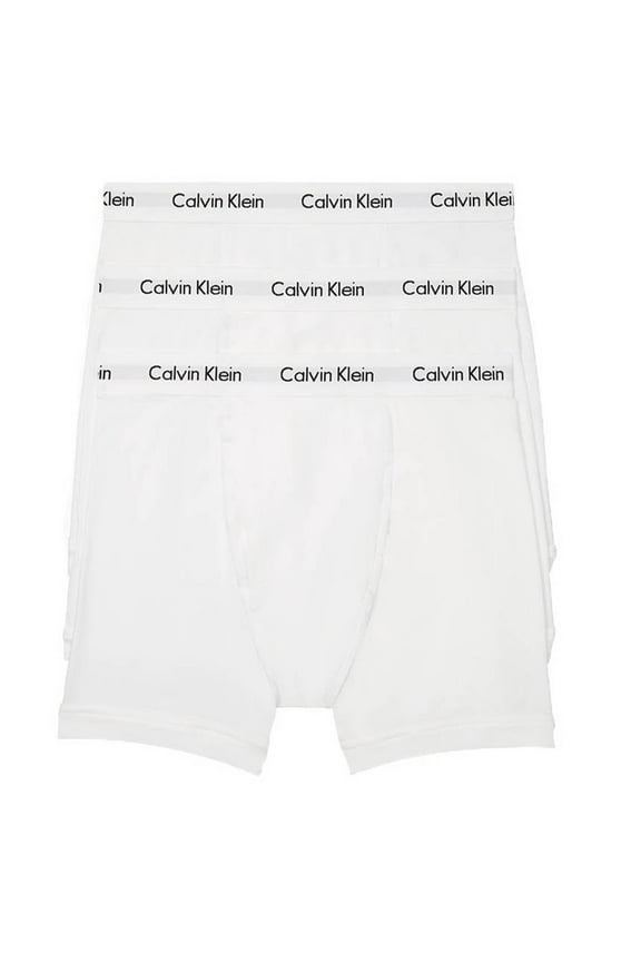 Men's Boxers 3 Pack Cotton Tagless Stretch Boxer Brief NB2616, White, XL