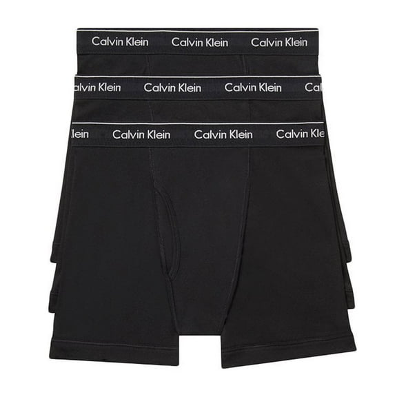 Calvin Klein Men's Boxers 3 Pack Underwear Cotton Classic Boxer Brief NB4003, Black, S