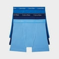thumbnail image 1 of Calvin Klein Men's Boxers 3 Pack Underwear Cotton Classic Boxer Brief NB4003, Blue, M, 1 of 3