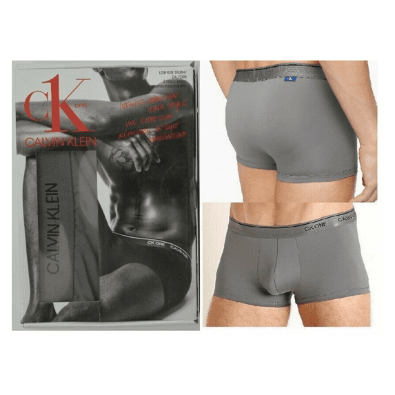 Calvin Klein Men's CK ONE Microfiber Low Rise Trunks Grey, XS