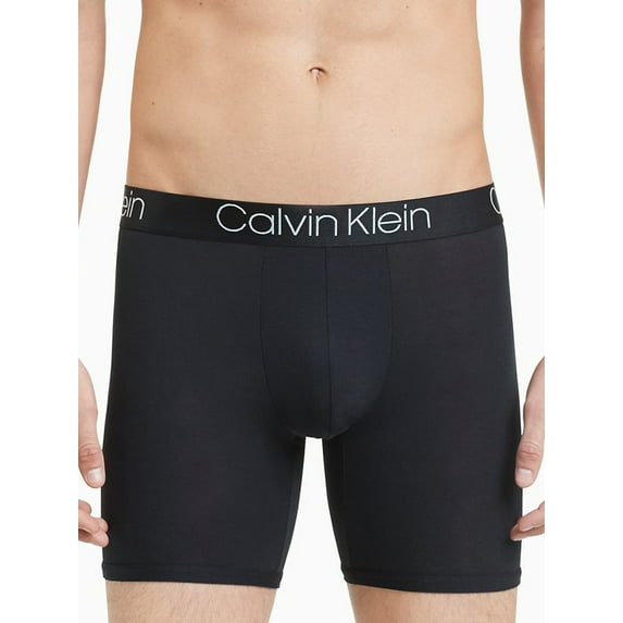 Calvin Klein Men's CK Ultra Soft Modal Boxer Brief, Black/Sliver, XLarge