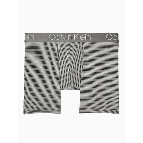 Calvin Klein Men's CK Ultra Soft Modal Boxer Brief, Grey Stripe Heather, Small