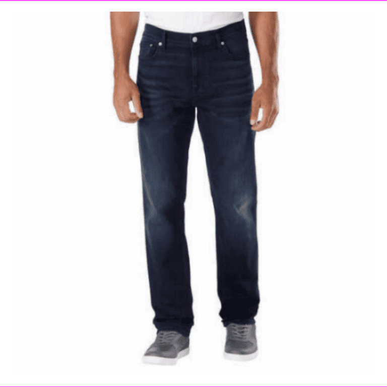 Calvin Klein Men's CKJ 035 Straight Fit Jeans 36W-32L Dark Indigo