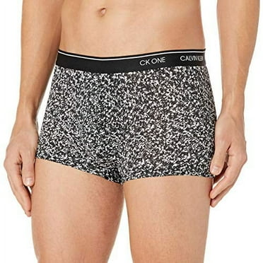 Calvin Klein Men's Ck One Micro Low Rise Trunks, Black Composition Print, X-L