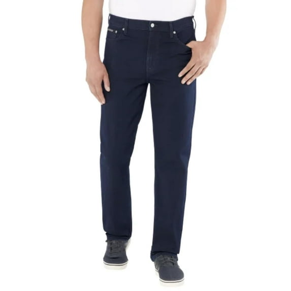Calvin Klein Men's Classic 5-Pocket Stretch Straight Fit Denim Jean (Blue 32x30)