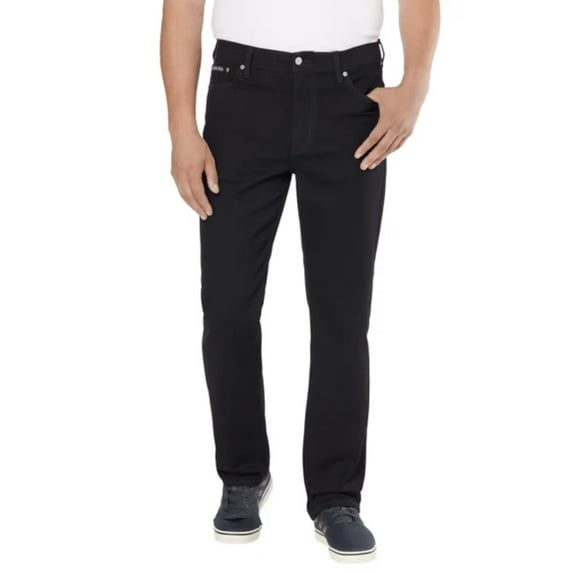 Calvin Klein Men's Classic 5-Pocket Stretch Straight Fit Denim Jean (Black 32x34)