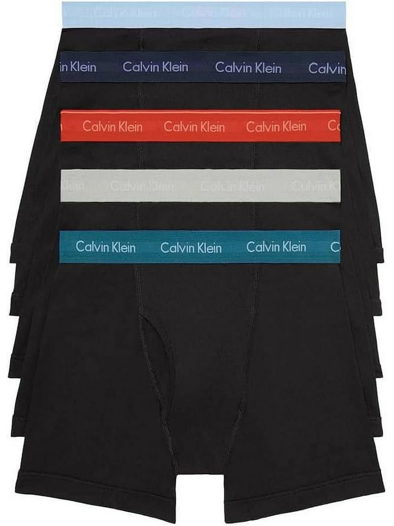 Calvin Klein Men's Classic Fit 100% Cotton 5-Pack Boxer