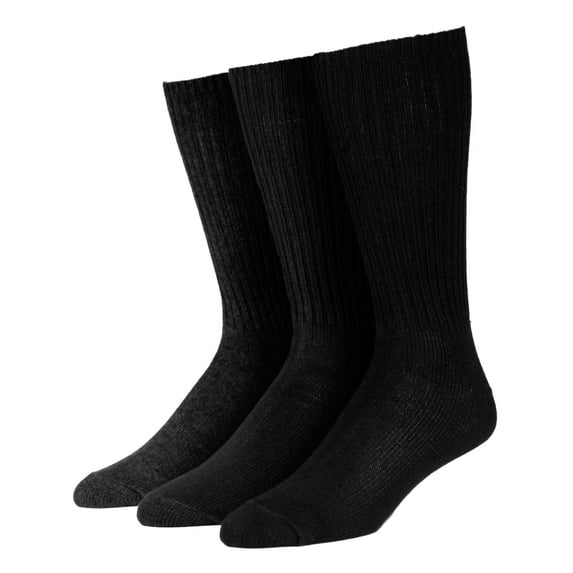 Calvin Klein Men's Cotton Classic Crew Socks 3-Pack, Black, Large