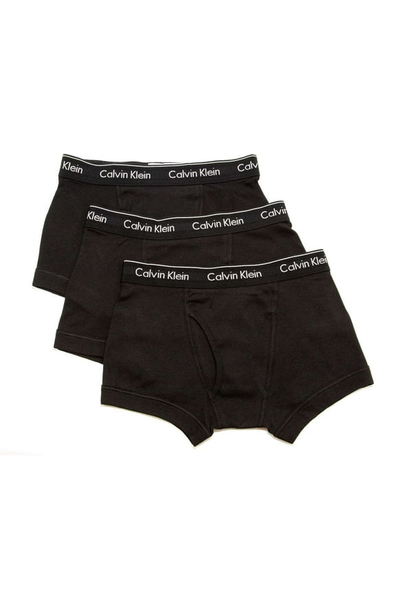 Men's Cotton Classic Fit 3-Pack Trunk, Black,XL - US