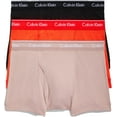 thumbnail image 1 of Calvin Klein Men's Cotton Classics 3-Pack Trunk, Summer Taupe, Fiesta, Black, X-Large, 1 of 5