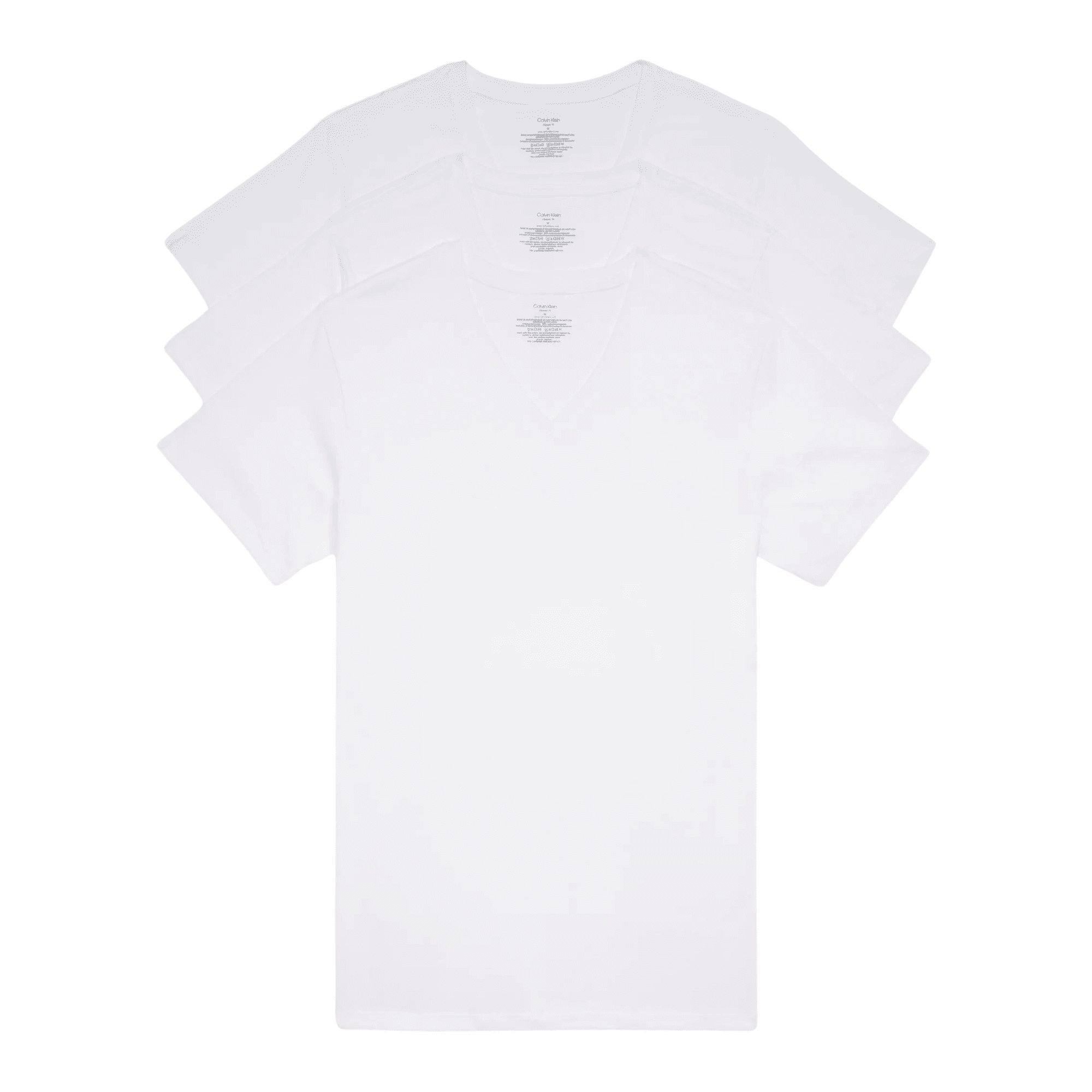 Calvin Klein Men's Cotton Classics 3 Pack V-Neck T-Shirt White Size Small