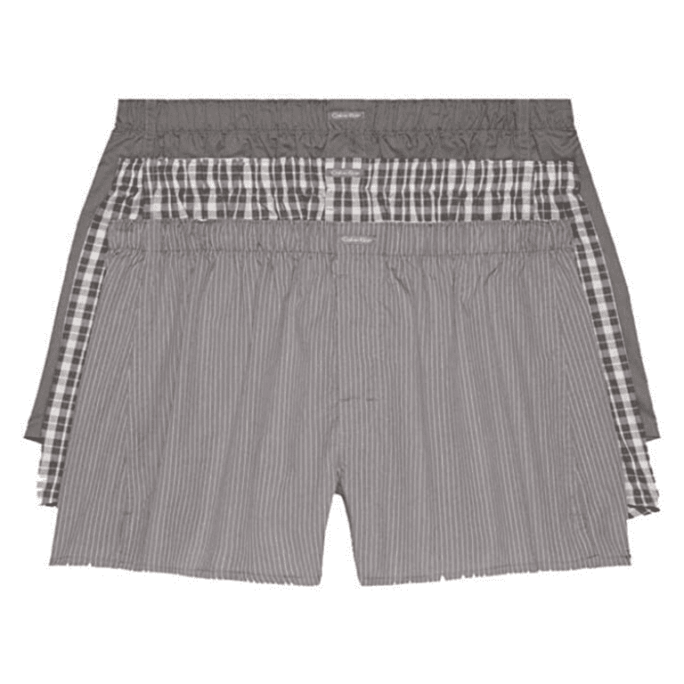 Men's 3-Pack Branded Striped Boxers