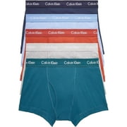 Calvin Klein Mens Cotton Classics 5-Pack Trunk Atlantic Deep/Cinnabar/Grey Heather/Bel Air Blue/Blueberry, Large