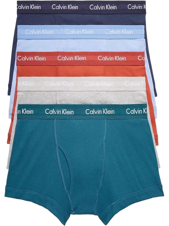 Men's Cotton Classics 5-Pack Trunk Atlantic Deep/Cinnabar/Grey Heather/Bel Air Blue/Blueberry, Large
