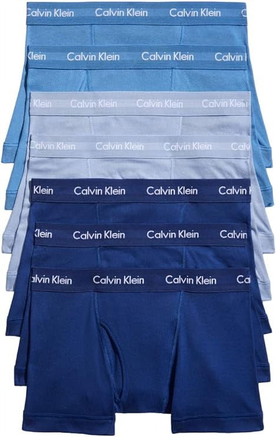 Calvin Klein Men's Cotton Classics Trunks, 7-Pack, Multi Blue