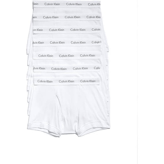 Calvin Klein Men's Cotton Classics 7-Pack Trunk; Color: White; Size: Large