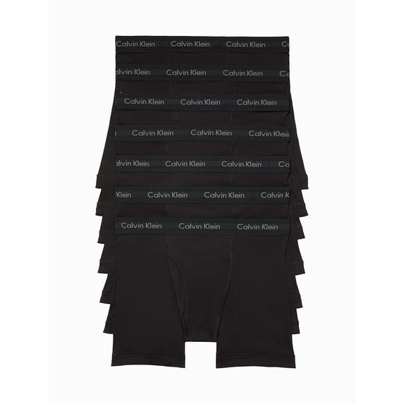 Calvin Klein Men's Cotton Classics 7-pack Boxer Brief, 7 Black, X-Large