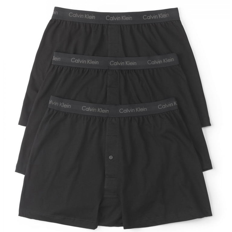 Calvin Klein Men's Medium Size Cotton Classics 3-Pack Knit Boxer