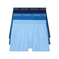 thumbnail image 1 of Calvin Klein Men's Cotton Classics Knit Boxer -3 Pack, Blue Assorted, Small, 1 of 6