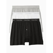 Calvin Klein Men's Cotton Classics Knit Boxer -3 Pack, Grey/White/Black, XLarge