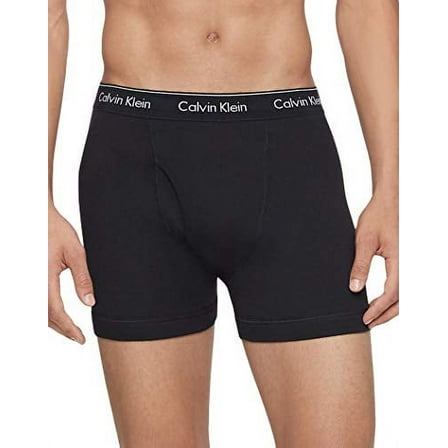 Calvin Klein Men's Cotton Classics Multipack Boxer Briefs, Black 3 Pack 2021, Medium