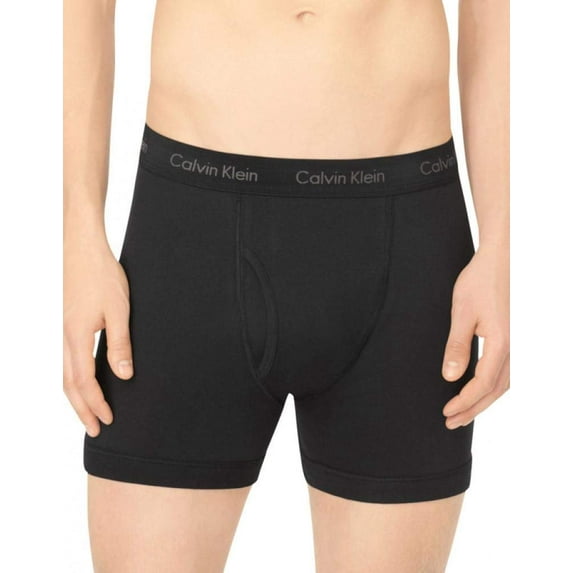 Calvin Klein Men's Cotton Classics Multipack Boxer Briefs, Black, Large