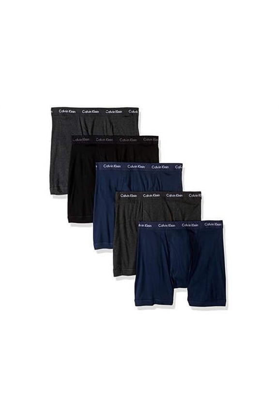 Men's Cotton Classics Multipack Boxer Briefs,, Black, Size Medium