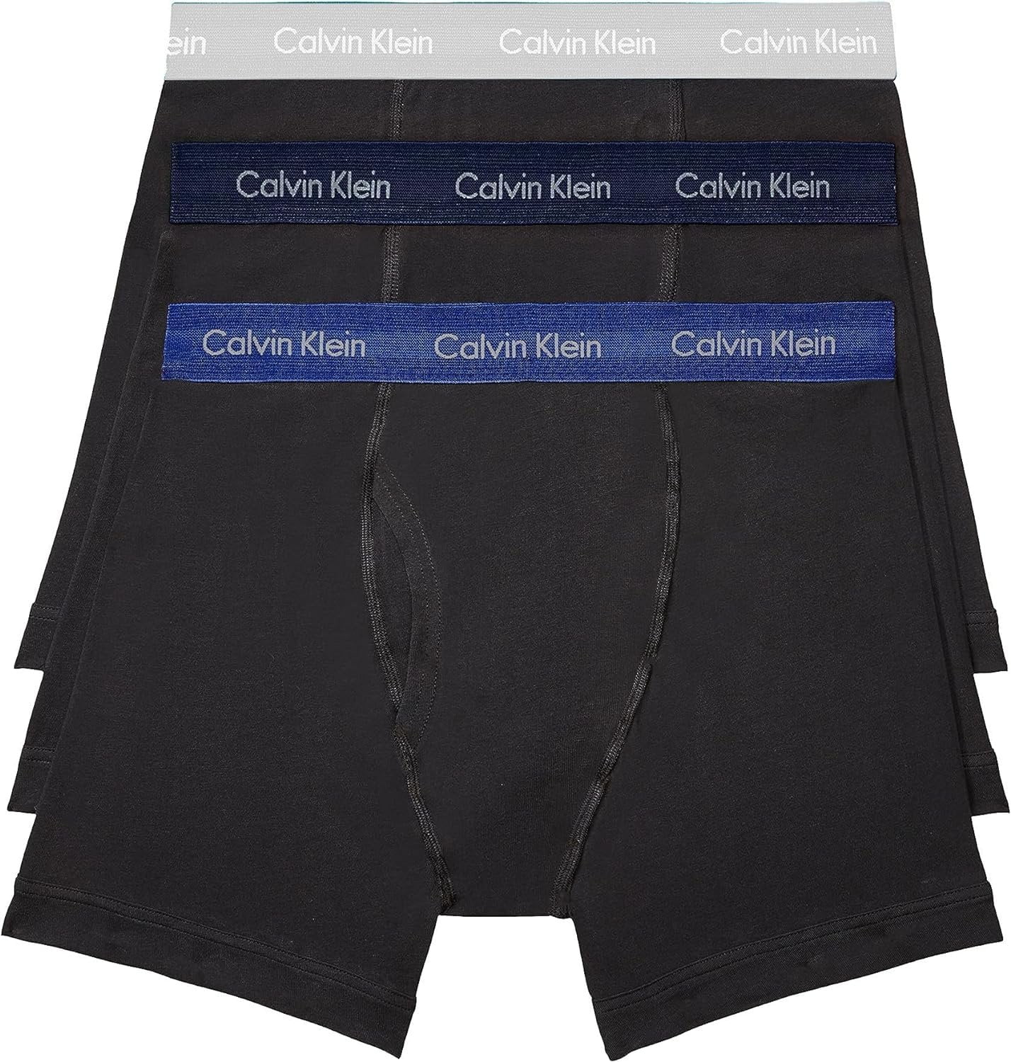 Calvin Klein Cotton Stretch 3 pack boxer briefs in black Calvin