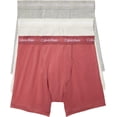 thumbnail image 1 of Calvin Klein Men's Cotton Stretch 3-Pack Boxer Brief, Grey Heather, Silver Birch, Raspberry Blush, Medium, 1 of 6