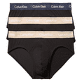thumbnail image 1 of Calvin Klein Men's Cotton Stretch 3-Pack Hip Brief, Black w Multi Waistband, Sm, 1 of 2