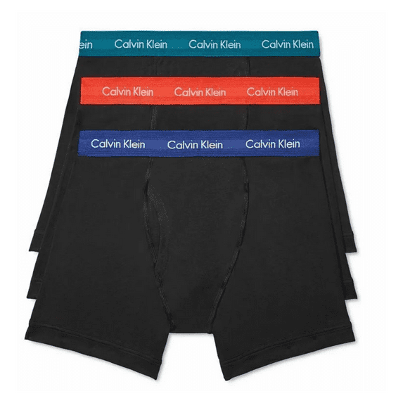 Calvin Klein Men's Cotton Stretch 3 Pack Trunks, Black Multi, Size M