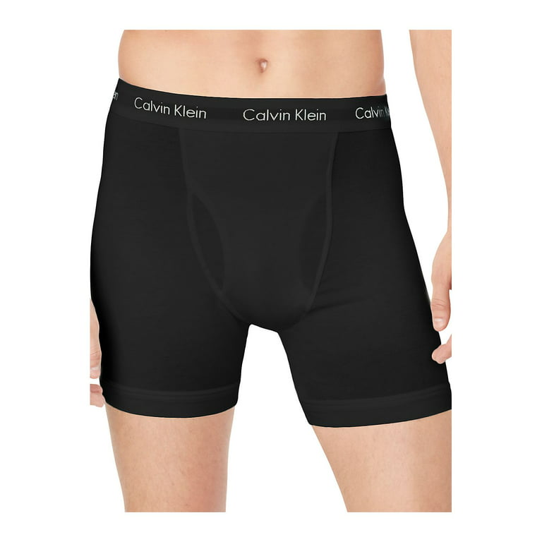 Calvin Klein Men's Cotton Stretch 3-Pack Boxer Brief, 3 Black, S at   Men's Clothing store