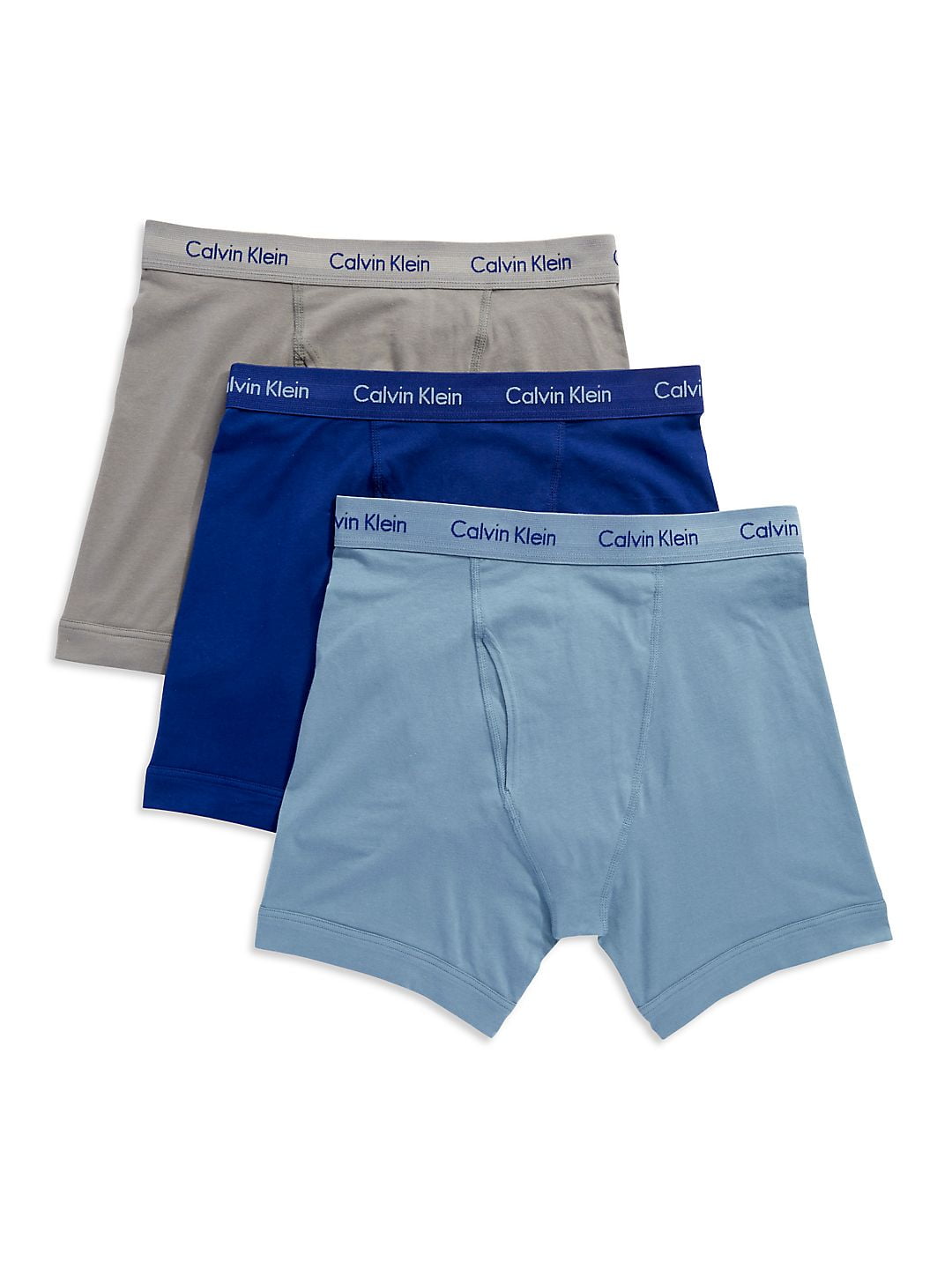 Calvin Klein Cotton Stretch Boxer Brief, Pack of 3, Black/White/Grey at  John Lewis & Partners