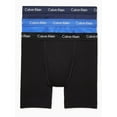 thumbnail image 1 of Calvin Klein Men's Cotton Stretch Boxer Briefs - 3 Pack, Black/Blue Shadow/Cobalt, Small, 1 of 5