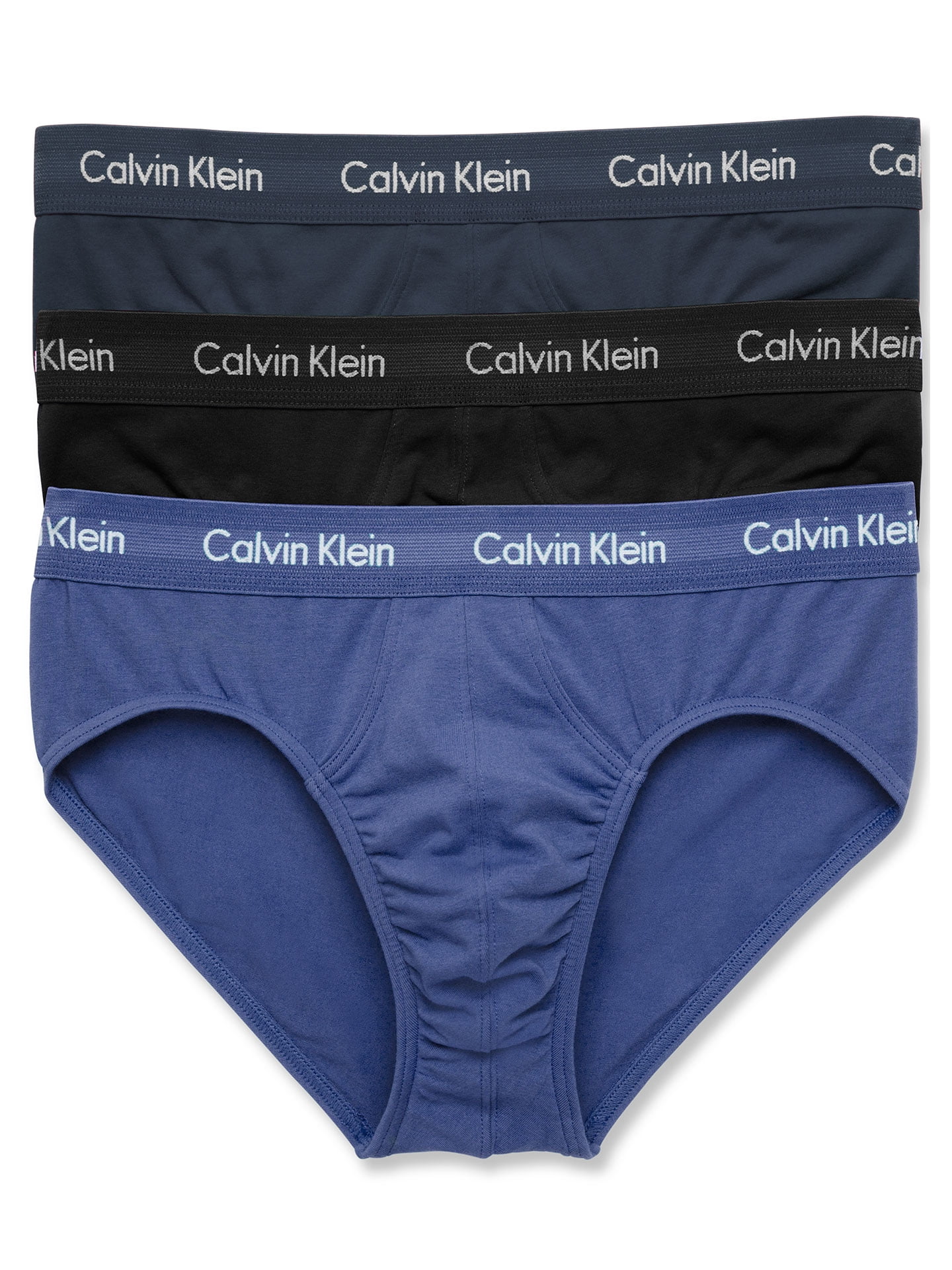 Calvin Klein Modern Cotton Stretch 3 Pack Hip Brief in White for Men