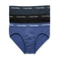thumbnail image 1 of Calvin Klein Men's Cotton Stretch Hip Brief - 3 Pack, Black/Blue Shadow/Cobalt, Small, 1 of 2