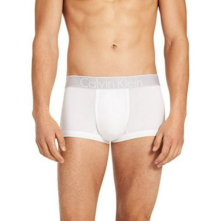 Calvin Klein Men's Customized Stretch Low Rise Trunks, White, X-Large