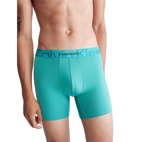 Calvin Klein Men's Embossed Icon Micro Boxer Briefs Distorted Blue Large