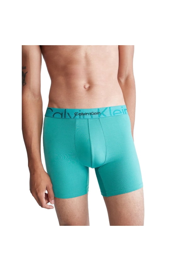 Men's Embossed Icon Micro Boxer Briefs Distorted Blue Large