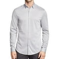 thumbnail image 1 of Calvin Klein Mens Stretch Button Down Dress Shirt, Grey, Small, 1 of 3