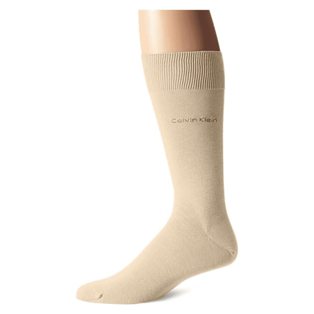 Calvin Klein Men's Fine Egyptian Cotton Dress Socks, Limestone, One Size -  Walmart.com