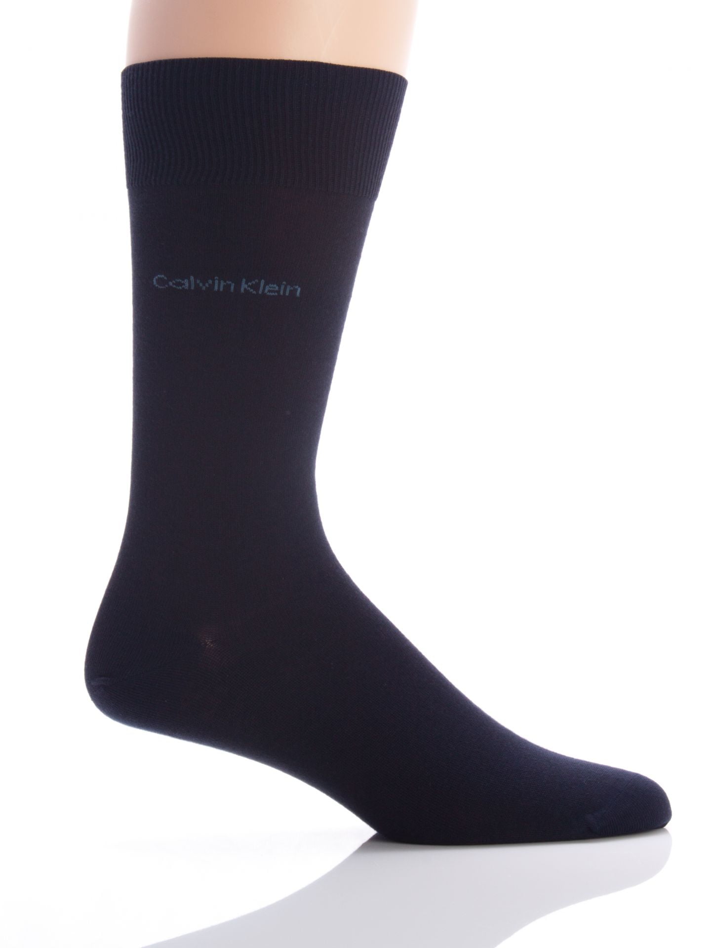 Calvin Klein Men's Fine Egyptian Cotton Dress Socks, Navy, One Size