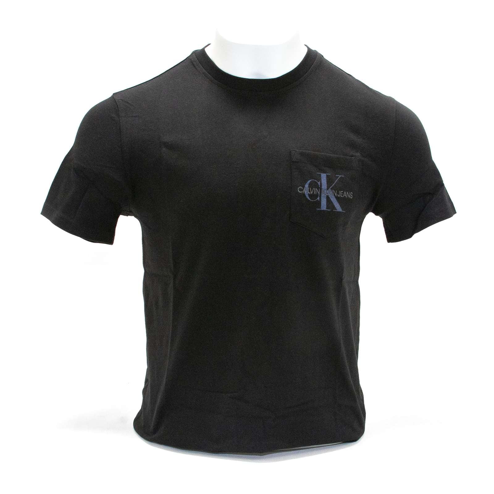 Calvin Klein Men s Garment Dyed Monogram Pocket Tee Black L US