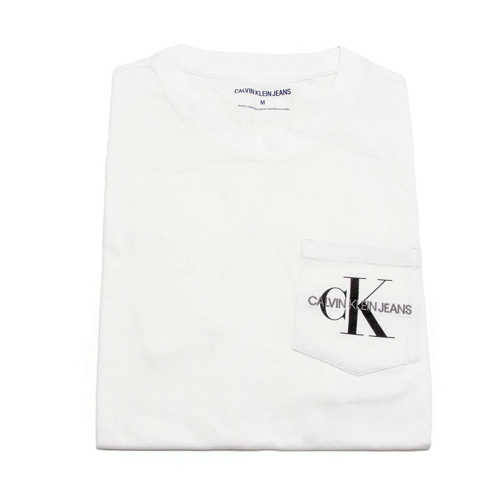 Calvin Klein Men's Garment-Dyed Monogram Logo Pocket T